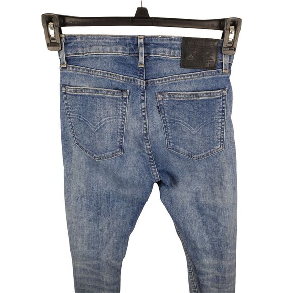 Levis 721 Jeans 26x30 Womens High Rise Skinny Leg Medium Wash Distressed Denim B - Picture 4 of 7